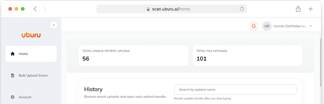 Uburu dashboard preview
